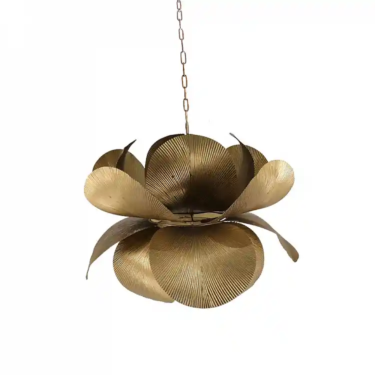 LIBERTA BLOSSOM ΦΩΤΙΣΤΙΚΟ ΚΡΕΜΑΣΤΟ 57x57x43cm ΜΕΤΑΛΛΟ BROWN GOLD