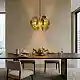LIBERTA BLOSSOM ΦΩΤΙΣΤΙΚΟ ΚΡΕΜΑΣΤΟ 71x71x50cm ΜΕΤΑΛΛΟ BROWN GOLD