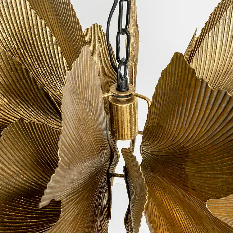 LIBERTA BLOSSOM ΦΩΤΙΣΤΙΚΟ ΚΡΕΜΑΣΤΟ 71x71x50cm ΜΕΤΑΛΛΟ BROWN GOLD