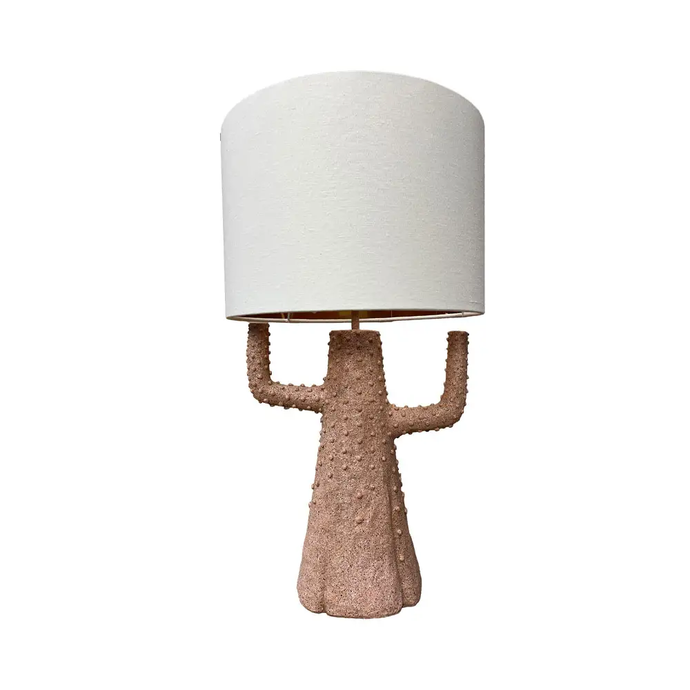 LIBERTA TREELAMP ΦΩΤΙΣΤΙΚΟ ΕΠΙΤΡΑΠΕΖΙΟ 30x30x55cm POLYRESIN TERRACOTTA ΛΕΥΚΟ ΥΦΑΣΜΑ