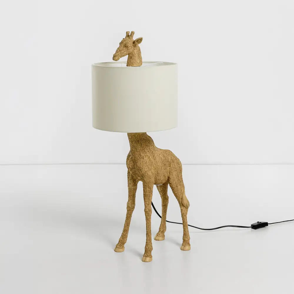 LIBERTA GIRAFFA ΦΩΤΙΣΤΙΚΟ ΕΠΙΤΡΑΠΕΖΙΟ 30x26x68cm POLYRESIN ΦΥΣΙΚΟ ΥΦΑΣΜΑ
