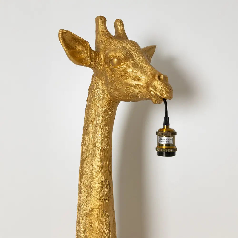 LIBERTA GIRAFE ΦΩΤΙΣΤΙΚΟ ΕΠΙΔΑΠΕΔΙΟ 42x35x196cm FIBERGLASS ΧΡΥΣΟ