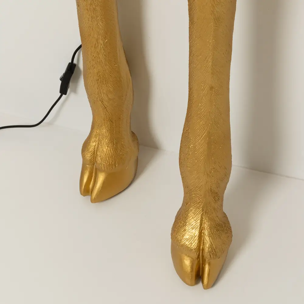 LIBERTA GIRAFE ΦΩΤΙΣΤΙΚΟ ΕΠΙΔΑΠΕΔΙΟ 42x35x196cm FIBERGLASS ΧΡΥΣΟ