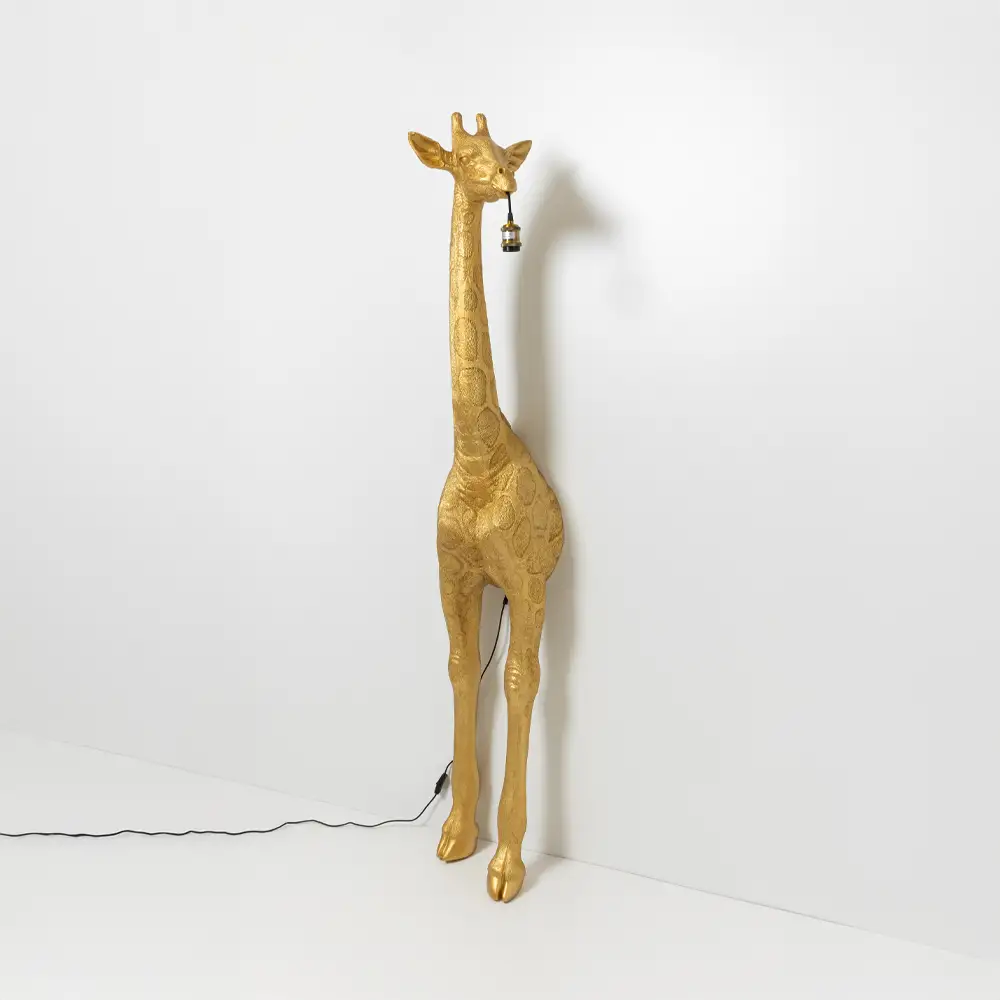LIBERTA GIRAFE ΦΩΤΙΣΤΙΚΟ ΕΠΙΔΑΠΕΔΙΟ 42x35x196cm FIBERGLASS ΧΡΥΣΟ
