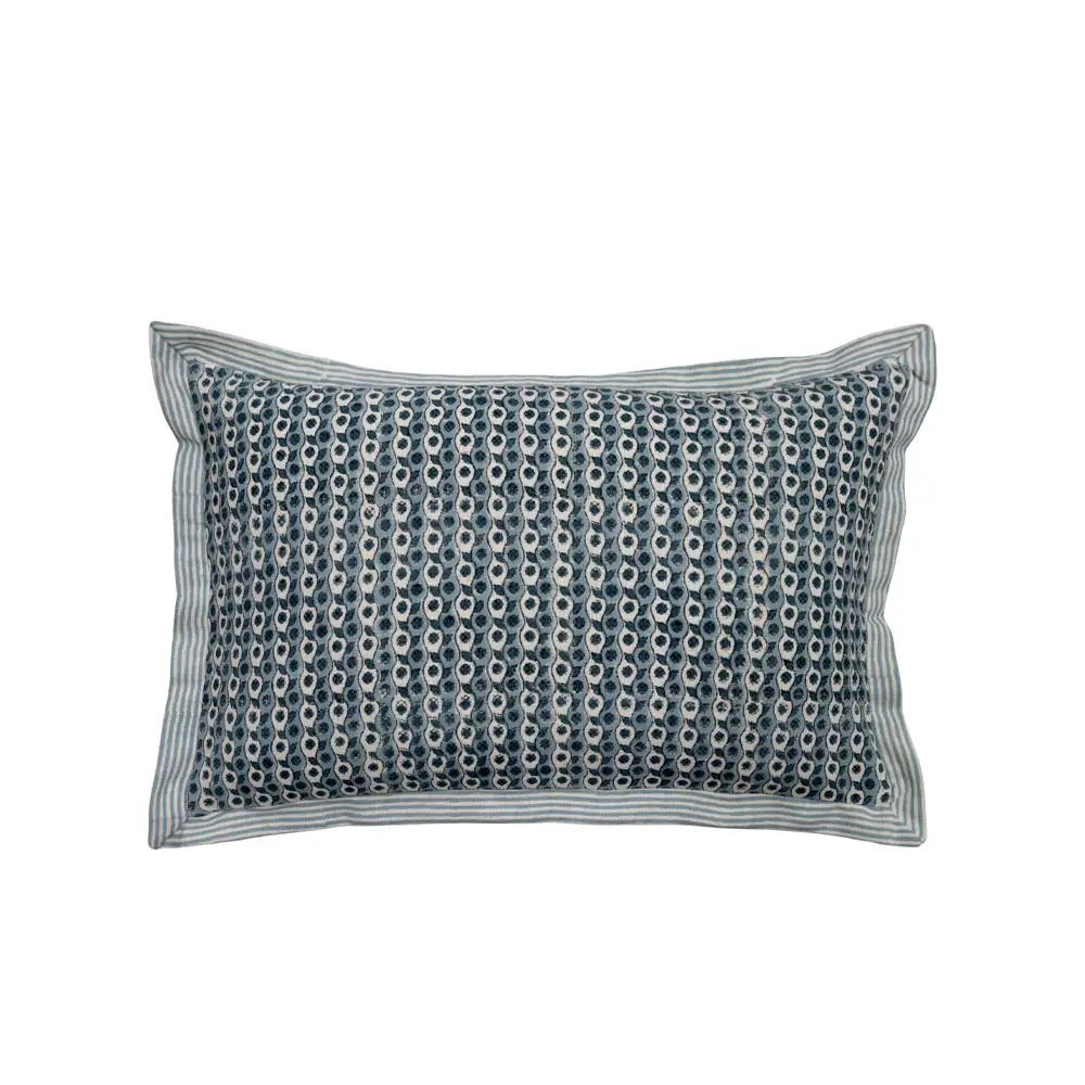 LIBERTA SEA BREEZE ΔΙΑΚΟΣΜΗΤΙΚΟ ΜΑΞΙΛΑΡΙ 60x40cm ΥΦΑΣΜΑ ΜΠΛΕ ΑΝΘΡΑΚΙ