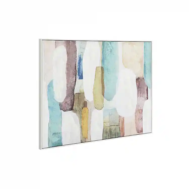 LIBERTA MINT AIR ΠΙΝΑΚΑΣ ΔΙΑΚΟΣΜΗΤΙΚΟΣ ΜΕ ΚΟΡΝΙΖΑ 90x120x4cm ΚΑΜΒΑΣ ΠΟΛΥΧΡΩΜΟ ΞΥΛΟ ΑΣΠΡΟ