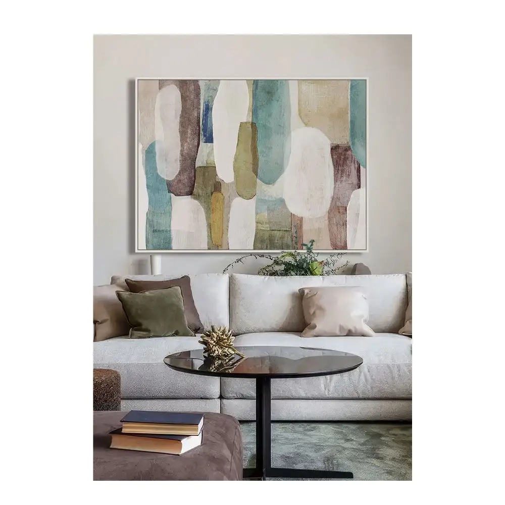 LIBERTA MINT AIR ΠΙΝΑΚΑΣ ΔΙΑΚΟΣΜΗΤΙΚΟΣ ΜΕ ΚΟΡΝΙΖΑ 90x120x4cm ΚΑΜΒΑΣ ΠΟΛΥΧΡΩΜΟ ΞΥΛΟ ΑΣΠΡΟ