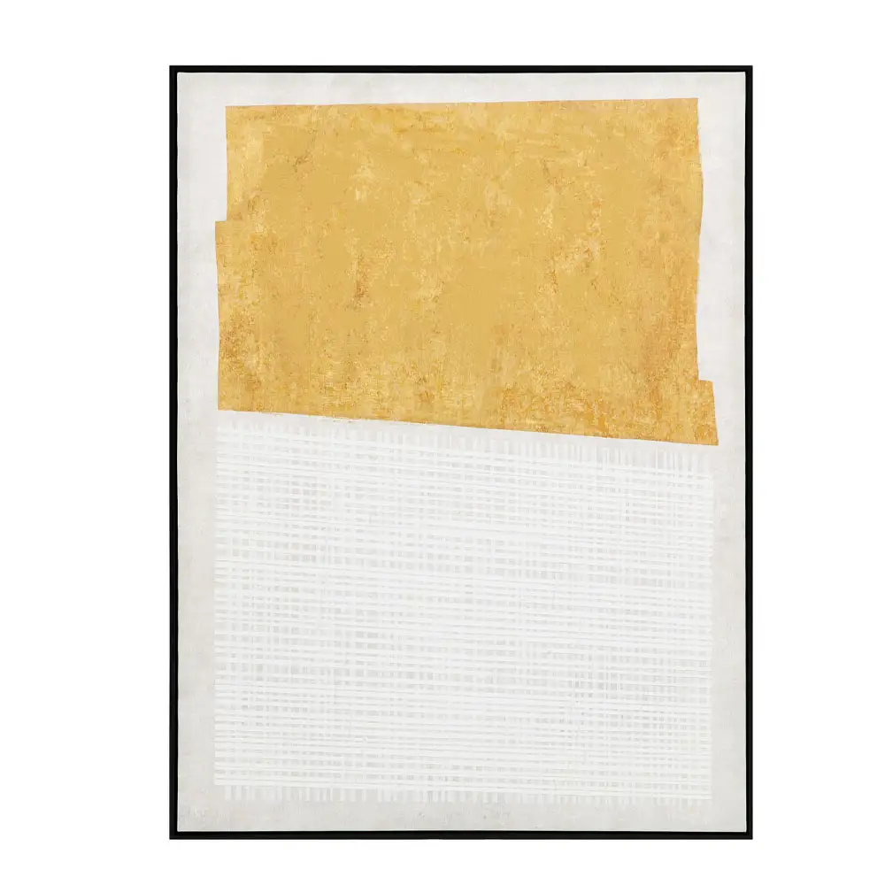 LIBERTA DUE MONDI ΠΙΝΑΚΑΣ ΔΙΑΚΟΣΜΗΤΙΚΟΣ ΜΕ ΚΟΡΝΙΖΑ 90x120x4cm ΚΑΜΒΑΣ ΜΠΕΖ ΜΟΥΣΤΑΡΔΙ ΞΥΛΟ ΜΑΥΡΟ