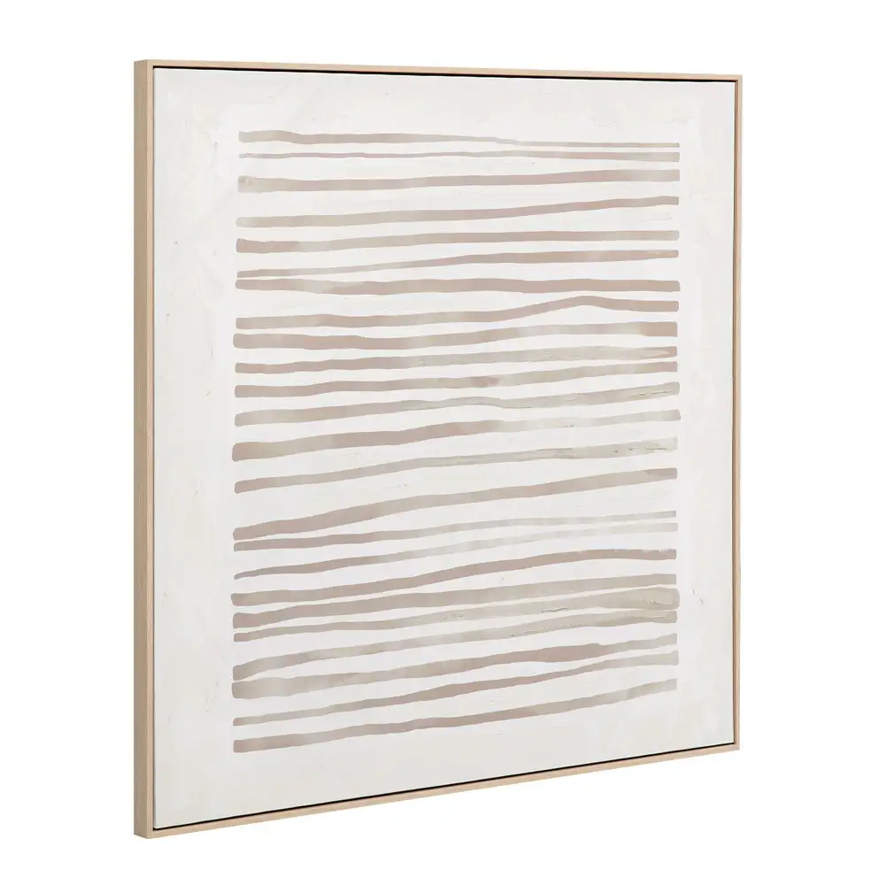 LIBERTA RAYA B ΠΙΝΑΚΑΣ ΔΙΑΚΟΣΜΗΤΙΚΟΣ ΜΕ ΚΟΡΝΙΖΑ 100x100x4cm ΚΑΜΒΑΣ ΜΠΕΖ ΚΑΦΕ ΞΥΛΟ ΦΥΣΙΚΟ
