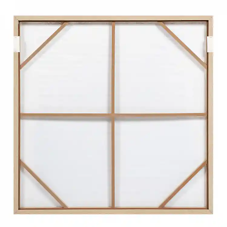 LIBERTA RAYA B ΠΙΝΑΚΑΣ ΔΙΑΚΟΣΜΗΤΙΚΟΣ ΜΕ ΚΟΡΝΙΖΑ 100x100x4cm ΚΑΜΒΑΣ ΜΠΕΖ ΚΑΦΕ ΞΥΛΟ ΦΥΣΙΚΟ