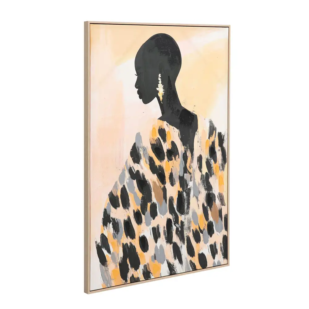 LIBERTA VOIX NOIRE ΠΙΝΑΚΑΣ ΔΙΑΚΟΣΜΗΤΙΚΟΣ ΜΕ ΚΟΡΝΙΖΑ 80x120x4cm ΚΑΜΒΑΣ ΠΟΛΥΧΡΩΜΟ ΞΥΛΟ ΦΥΣΙΚΟ