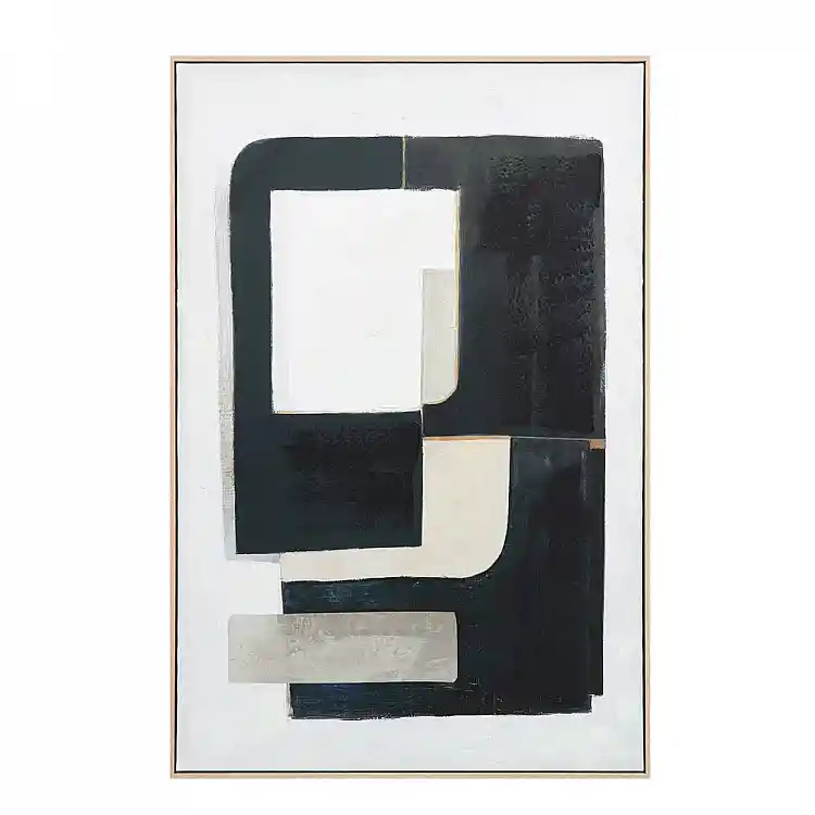 LIBERTA DEL SIL ΠΙΝΑΚΑΣ ΔΙΑΚΟΣΜΗΤΙΚΟΣ ΜΕ ΚΟΡΝΙΖΑ 80x120x4cm ΚΑΜΒΑΣ ΜΑΥΡΟ ΓΚΡΙ ΜΠΕΖ ΞΥΛΟ ΦΥΣΙΚΟ