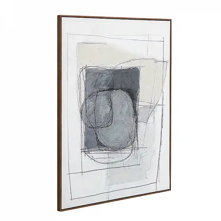 LIBERTA WOMB BEAUTY ΠΙΝΑΚΑΣ ΔΙΑΚΟΣΜΗΤΙΚΟΣ ΜΕ ΚΟΡΝΙΖΑ 90x120x4cm ΚΑΜΒΑΣ ΜΠΛΕ ΣΚΟΥΡΟ ΓΚΡΙ ΜΠΕΖ ΞΥΛΟ ΦΥΣΙΚΟ