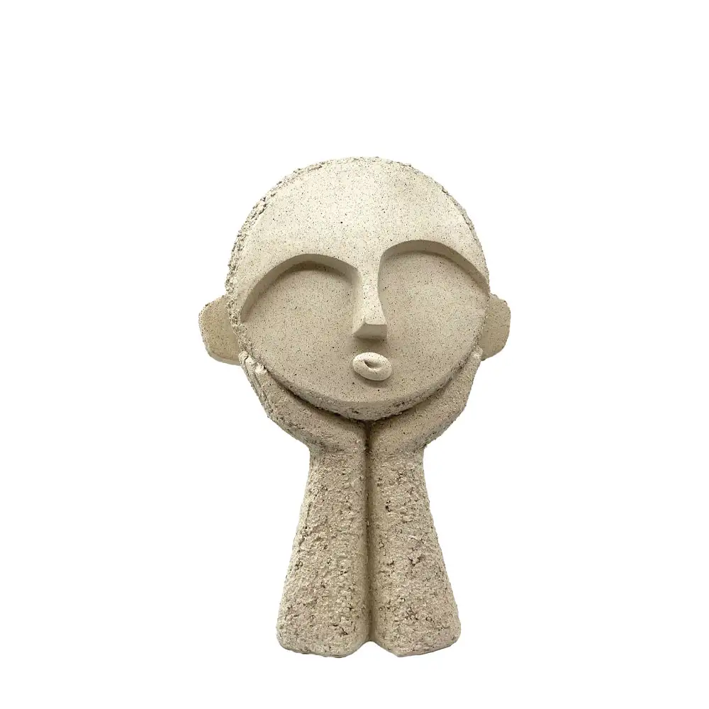 LIBERTA MOOD 1 ΔΙΑΚΟΣΜΗΤΙΚΟ ΠΡΟΣΩΠΟ 18.5x14x27cm POLYRESIN ΜΠΕΖ