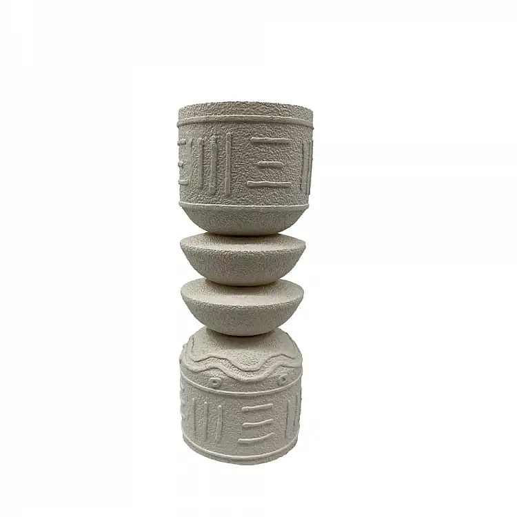 LIBERTA ANCIENT ΚΗΡΟΠΗΓΙΟ 10x10x25cm POLYRESIN ΑΣΠΡΟ