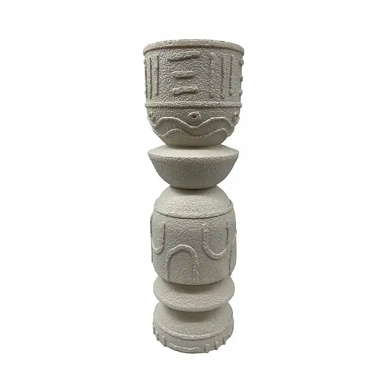 LIBERTA ANCIENT ΚΗΡΟΠΗΓΙΟ 10x10x32cm POLYRESIN ΑΣΠΡΟ