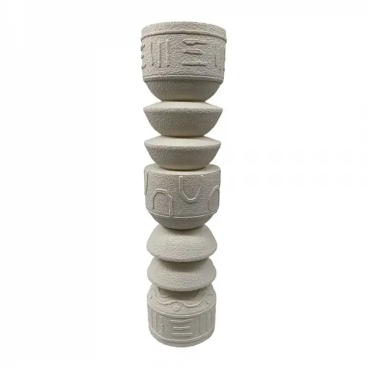 LIBERTA ANCIENT ΚΗΡΟΠΗΓΙΟ 10x10x40cm POLYRESIN ΑΣΠΡΟ