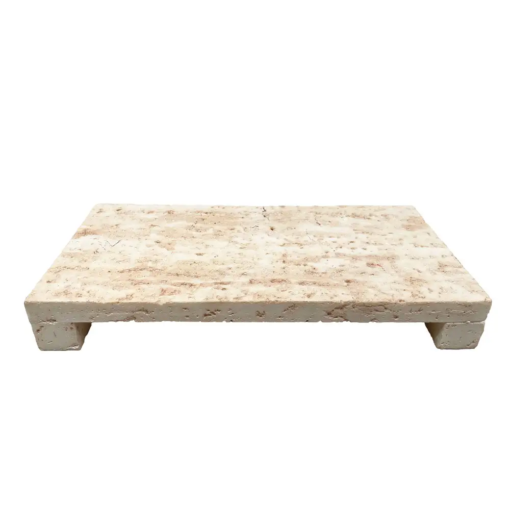 LIBERTA TRAVERTINO ΔΙΣΚΟΣ ΔΙΑΚΟΣΜΗΣΗΣ 34x17x4.5cm POLYRESIN STONE