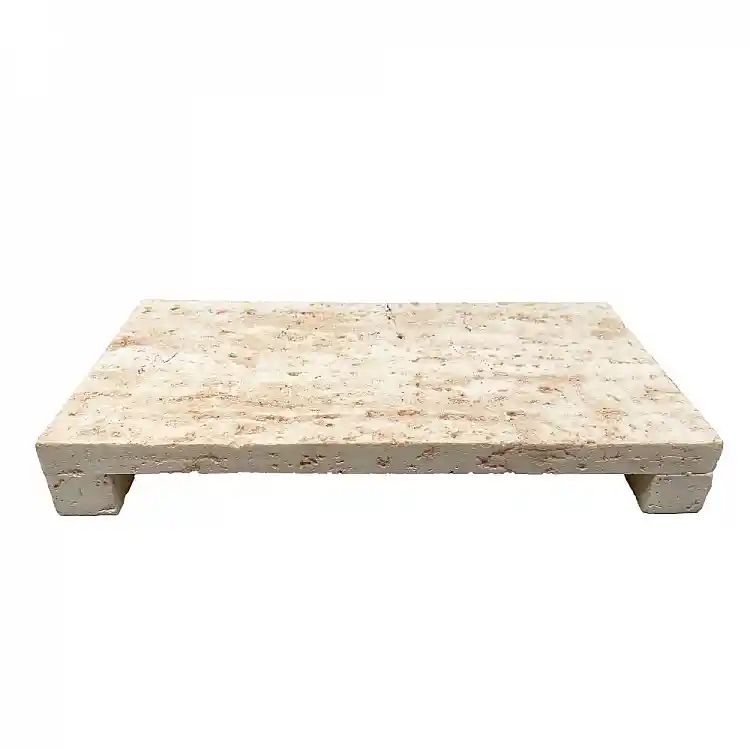 LIBERTA TRAVERTINO ΔΙΣΚΟΣ ΔΙΑΚΟΣΜΗΣΗΣ 34x17x5cm POLYRESIN STONE