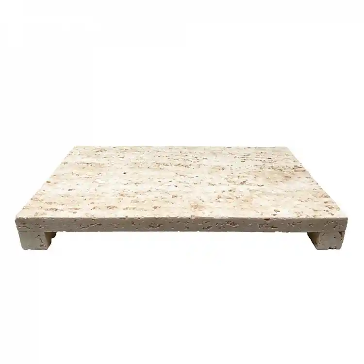 LIBERTA TRAVERTINO ΔΙΣΚΟΣ ΔΙΑΚΟΣΜΗΣΗΣ 40x22x5cm POLYRESIN STONE