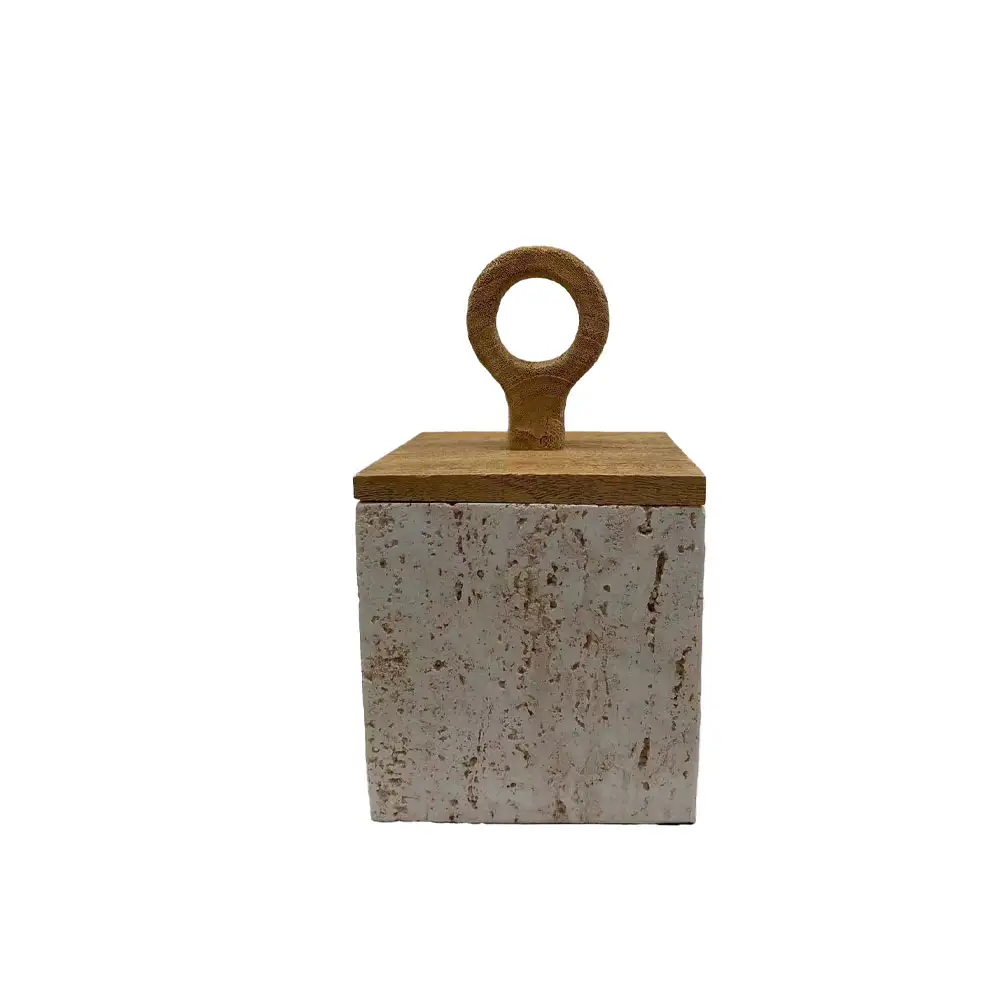 LIBERTA COPPER A ΚΟΥΤΙ ΑΠΟΘΗΚΕΥΣΗΣ 12x12x21cm POLYRESIN STONE ΦΥΣΙΚΟ