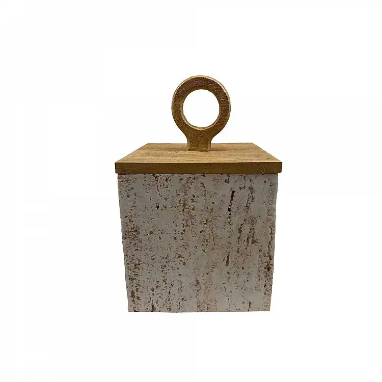 LIBERTA COPPER B ΚΟΥΤΙ ΑΠΟΘΗΚΕΥΣΗΣ 15x15x24cm POLYRESIN STONE ΦΥΣΙΚΟ