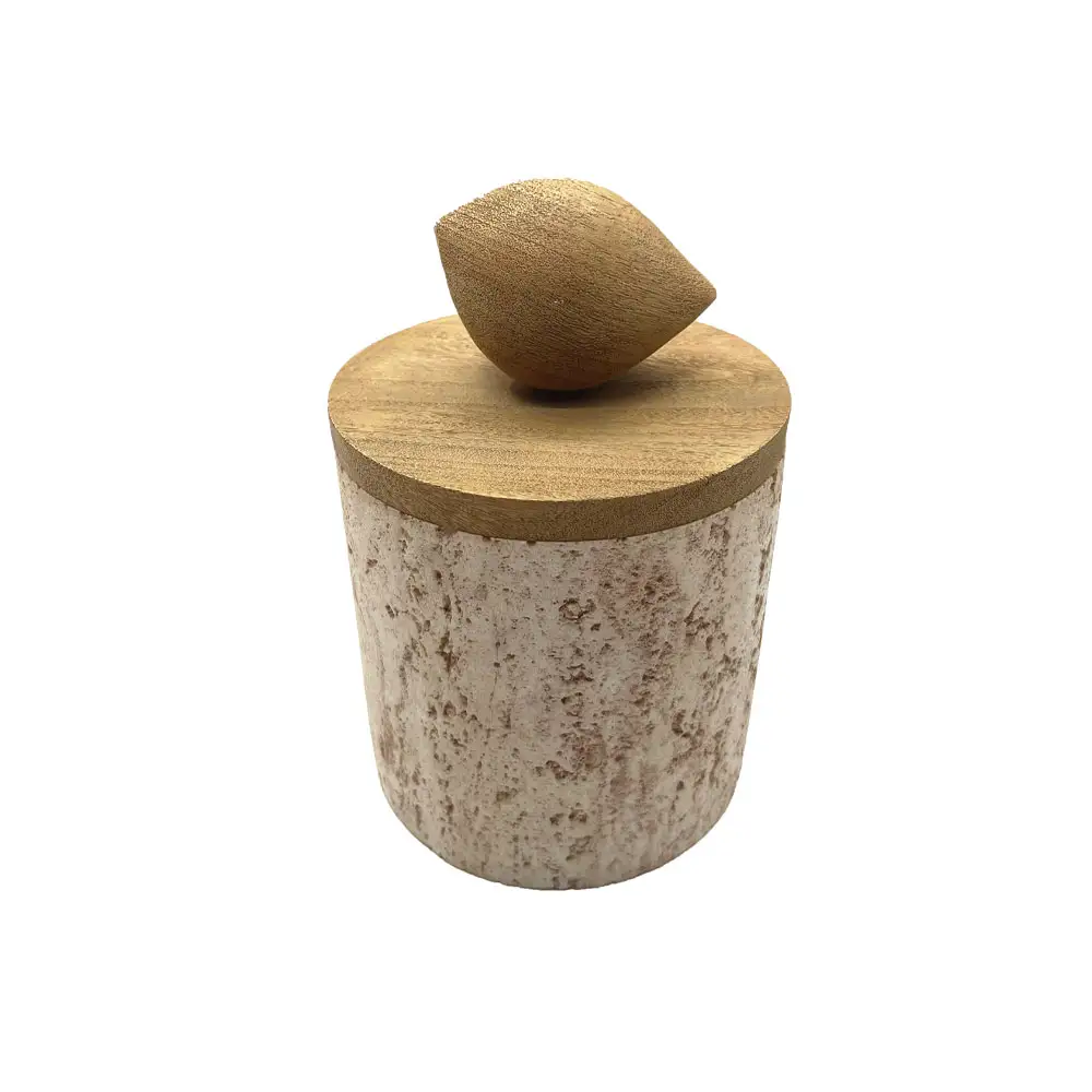 LIBERTA BIRDY ΚΟΥΤΙ ΑΠΟΘΗΚΕΥΣΗΣ 12x12x18cm POLYRESIN STONE ΦΥΣΙΚΟ