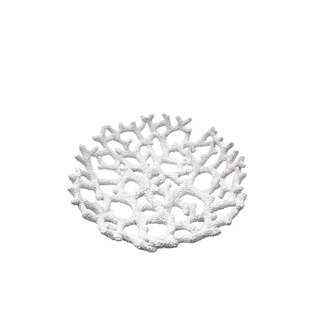 LIBERTA CORAIL S ΔΙΣΚΟΣ ΔΙΑΚΟΣΜΗΣΗΣ 32x32x8cm POLYRESIN ΑΣΠΡΟ