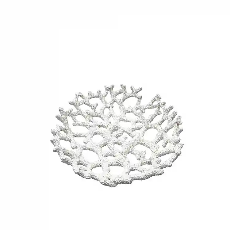 LIBERTA CORAIL S ΔΙΣΚΟΣ ΔΙΑΚΟΣΜΗΣΗΣ 32x32x8cm POLYRESIN ΑΣΠΡΟ
