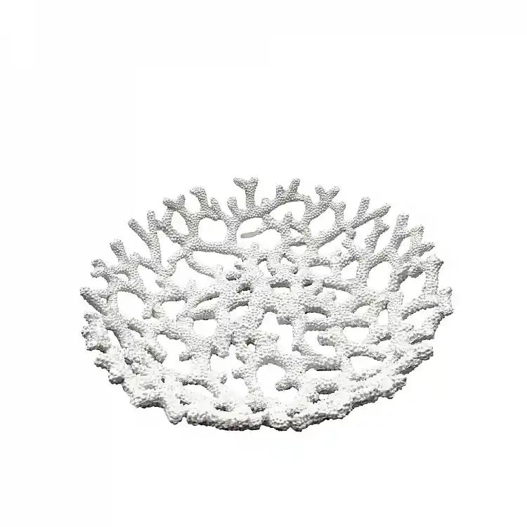 LIBERTA CORAIL L ΔΙΣΚΟΣ ΔΙΑΚΟΣΜΗΣΗΣ 40x40x10cm POLYRESIN ΑΣΠΡΟ