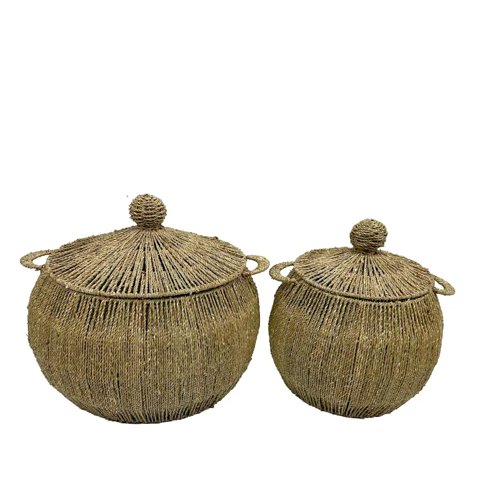 LIBERTA YUKI ΚΑΛΑΘΙ SET 2ΤΜΧ 55x55x45cm SEAGRASS ΦΥΣΙΚΟ