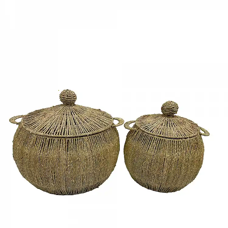 LIBERTA YUKI ΚΑΛΑΘΙ SET 2ΤΜΧ 55x55x45cm SEAGRASS ΦΥΣΙΚΟ