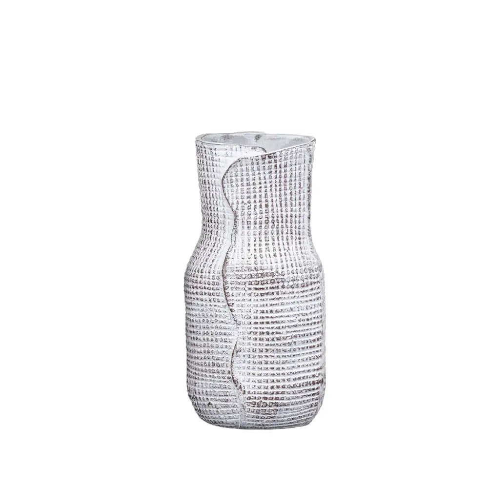 LIBERTA VEIL ΒΑΖΟ 13x13x25.5cm ΑΛΟΥΜΙΝΙΟ ΑΣΠΡΟ ΚΑΦΕ ΣΚΟΥΡΟ