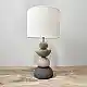 LIBERTA ZENSTONE A ΦΩΤΙΣΤΙΚΟ ΕΠΙΤΡΑΠΕΖΙΟ 26x26x49cm POLYRESIN ΠΟΛΥΧΡΩΜΟ ΥΦΑΣΜΑ ΛΕΥΚΟ
