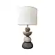 LIBERTA ZENSTONE A ΦΩΤΙΣΤΙΚΟ ΕΠΙΤΡΑΠΕΖΙΟ 26x26x49cm POLYRESIN ΠΟΛΥΧΡΩΜΟ ΥΦΑΣΜΑ ΛΕΥΚΟ