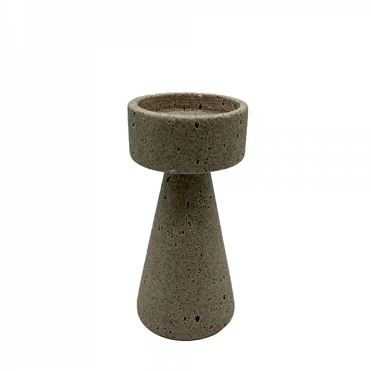 LIBERTA LITO ΚΗΡΟΠΗΓΙΟ 10x10x20cm POLYRESIN STONE ΜΠΕΖ