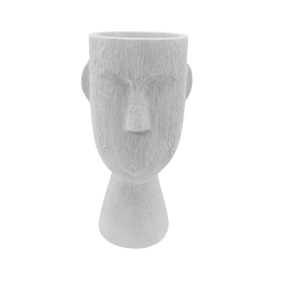 LIBERTA POLYFACE ΒΑΖΟ 20.5x6.8x19cm POLYRESIN ΑΣΠΡΟ