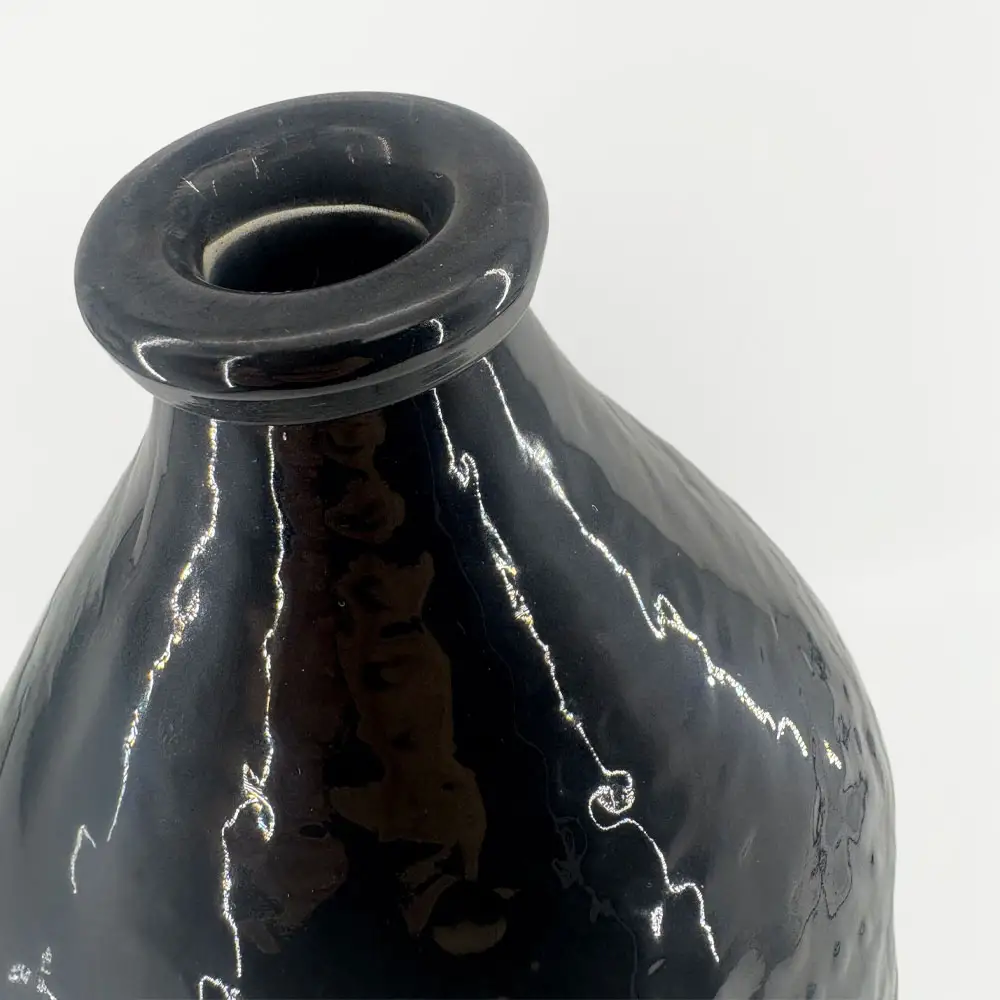 LIBERTA SPICE ΒΑΖΟ 22x22x35.5cm ΓΥΑΛΙ ΜΑΥΡΟ