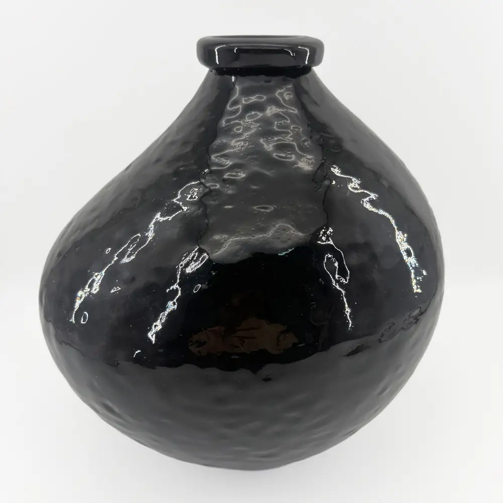 LIBERTA BOCAL ΒΑΖΟ 25x25x25cm ΓΥΑΛΙ ΜΑΥΡΟ