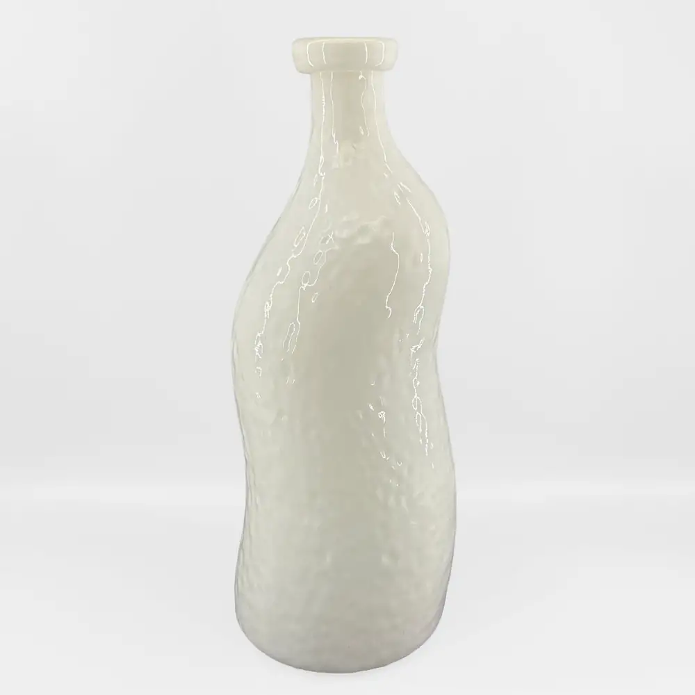 LIBERTA ROMAIN ΒΑΖΟ 15.5x15.5x40cm ΓΥΑΛΙ ΑΣΠΡΟ