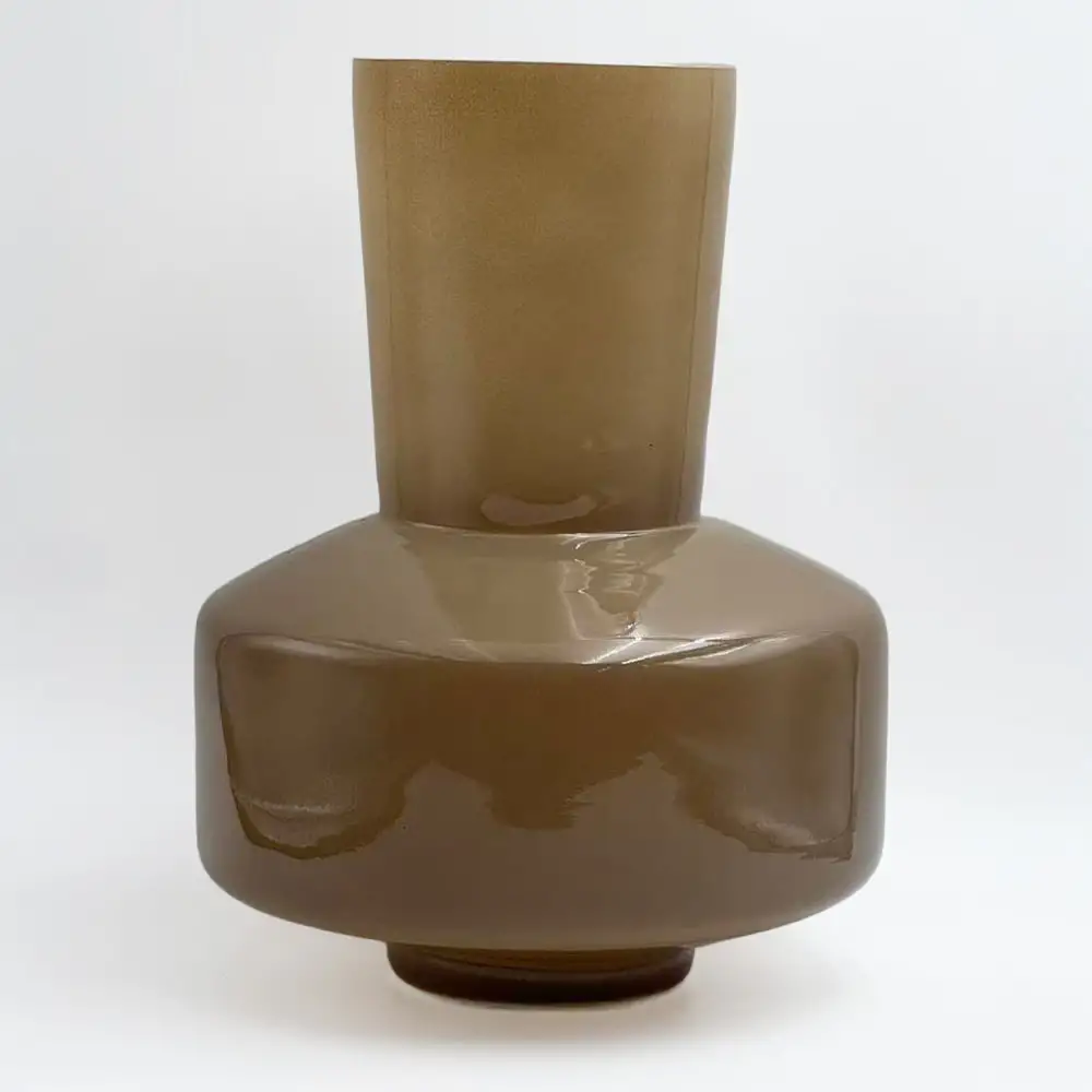 LIBERTA OPAC ΒΑΖΟ 20x20x25cm ΓΥΑΛΙ ΚΑΦΕ ΑΝΟΙΧΤΟ