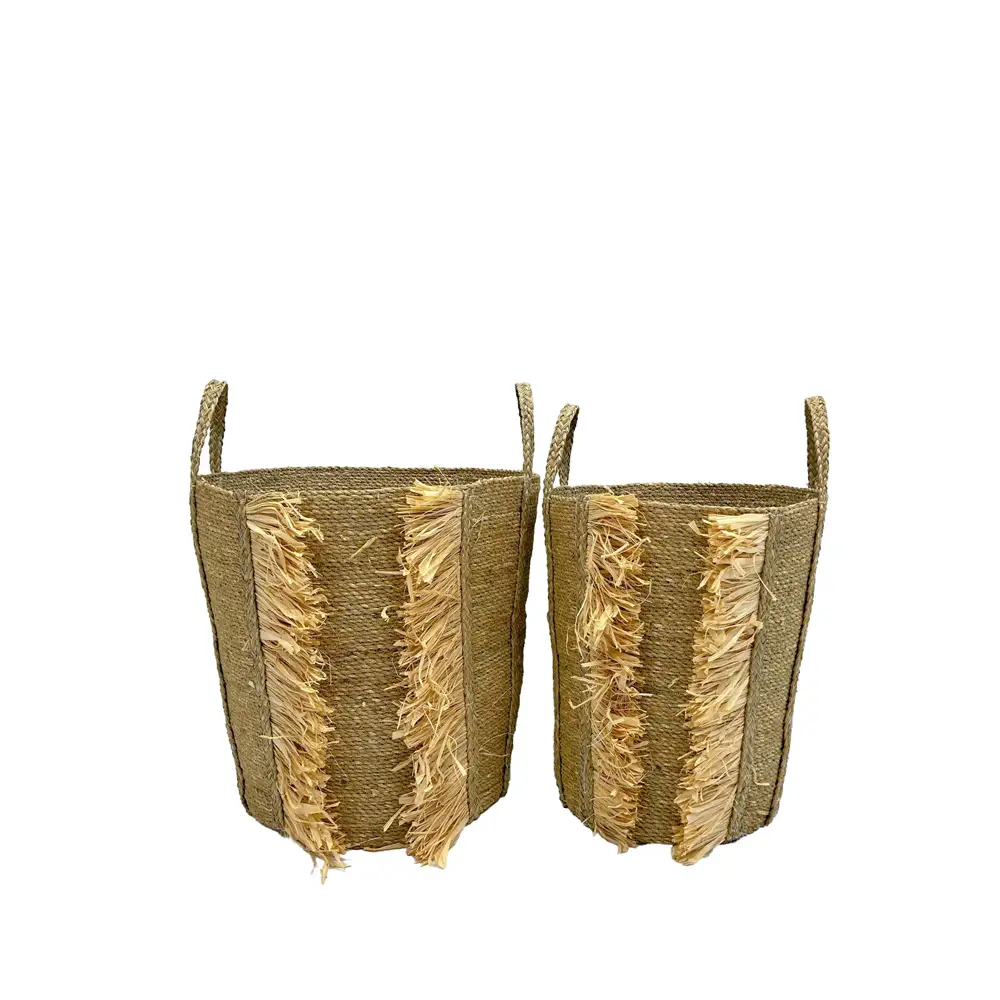 LIBERTA WEAVINA ΚΑΛΑΘΙ ΥΑΚΙΝΘΟΥ SET 2ΤΜΧ 42x42x58cm ΥΑΚΙΝΘΟΣ ΦΥΣΙΚΟ