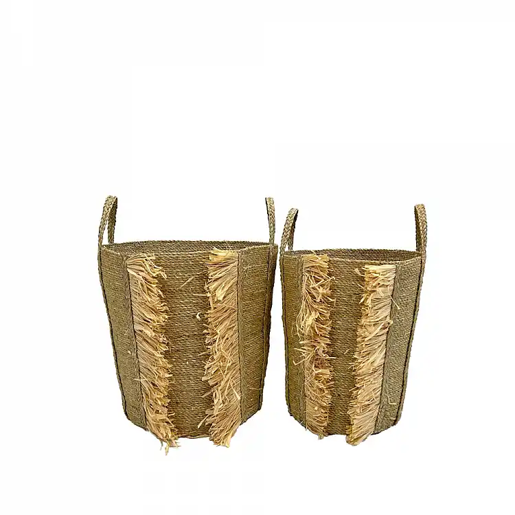 LIBERTA WEAVINA ΚΑΛΑΘΙ ΥΑΚΙΝΘΟΥ SET 2ΤΜΧ 42x42x58cm ΥΑΚΙΝΘΟΣ ΦΥΣΙΚΟ