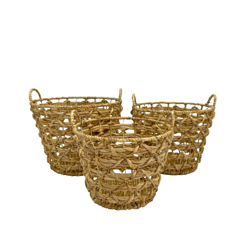 LIBERTA LIGHT NEST ΚΑΛΑΘΙ ΥΑΚΙΝΘΟΥ SET 3ΤΜΧ 45x45x41cm ΥΑΚΙΝΘΟΣ ΦΥΣΙΚΟ