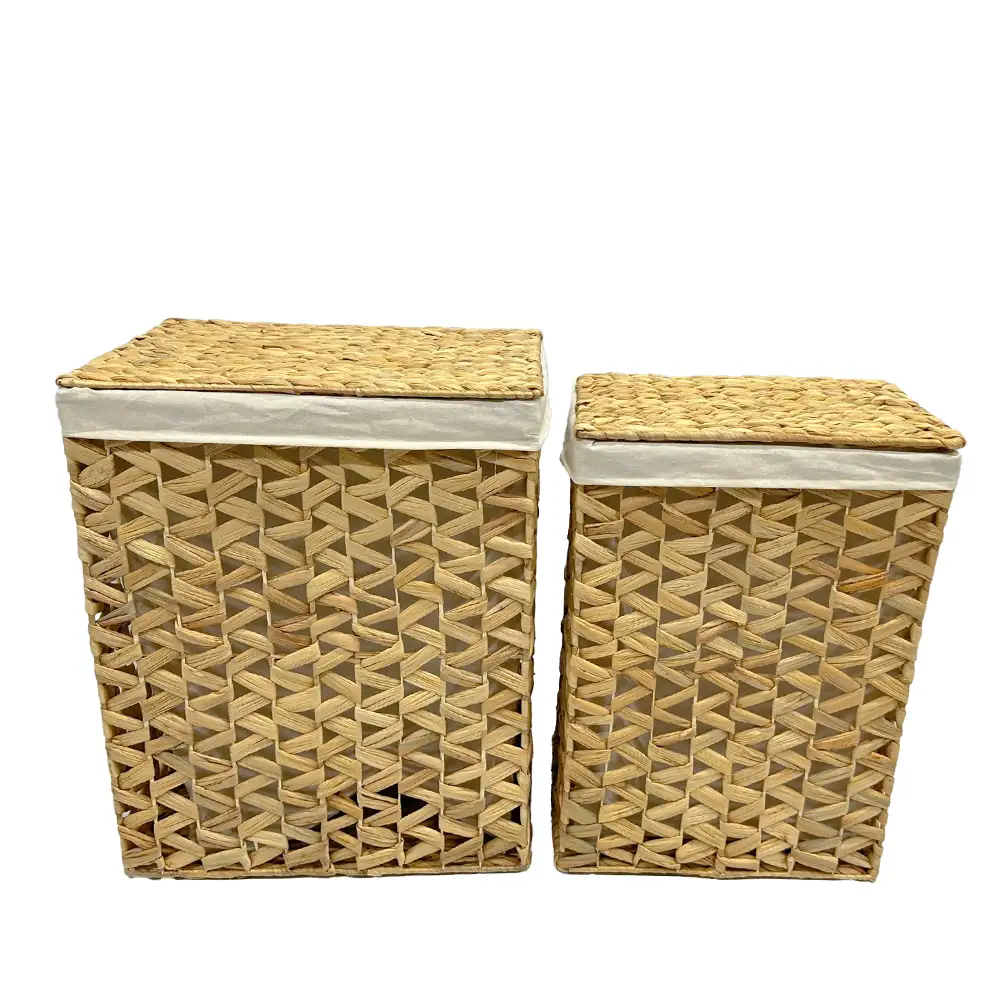 LIBERTA OSIERA ΚΑΛΑΘΙ ΥΑΚΙΝΘΟΥ ΜΕ ΚΑΠΑΚΙ SET 2ΤΜΧ 45x35x55cm ΥΑΚΙΝΘΟΣ ΦΥΣΙΚΟ ΥΦΑΣΜΑ