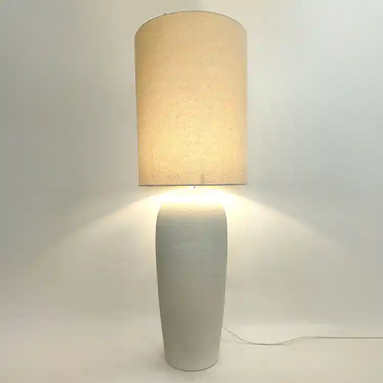 LIBERTA EONIA ΦΩΤΙΣΤΙΚΟ ΕΠΙΤΡΑΠΕΖΙΟ 35x35x101cm ΚΕΡΑΜΙΚΟ ΛΕΥΚΟ ΛΙΝΟ ΛΕΥΚΟ