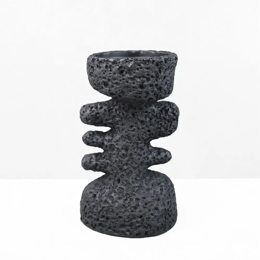 LIBERTA KYCLADIC II ΚΗΡΟΠΗΓΙΟ ΔΙΑΚΟΣΜΗΤΙΚΟ 12x10x20cm RESIN ΜΑΥΡΟ