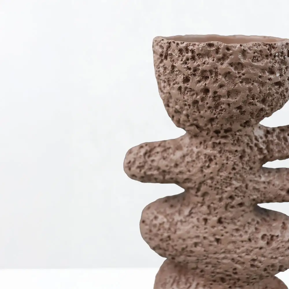 LIBERTA LUSTRE I ΚΗΡΟΠΗΓΙΟ ΔΙΑΚΟΣΜΗΤΙΚΟ 14.5x9.5x25cm RESIN ΚΑΦΕ