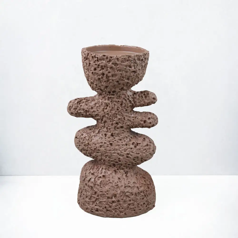 LIBERTA LUSTRE I ΚΗΡΟΠΗΓΙΟ ΔΙΑΚΟΣΜΗΤΙΚΟ 14.5x9.5x25cm RESIN ΚΑΦΕ