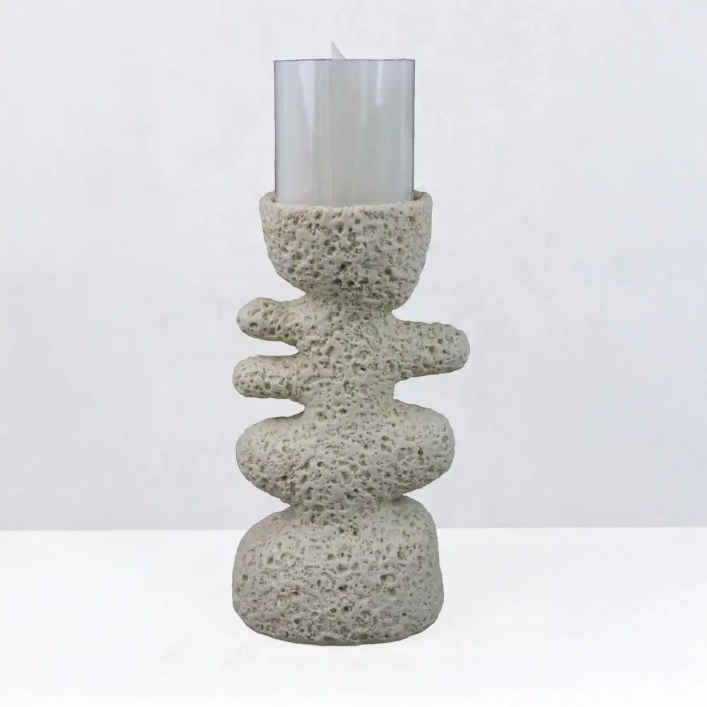 LIBERTA LUSTRE III ΚΗΡΟΠΗΓΙΟ ΔΙΑΚΟΣΜΗΤΙΚΟ 14.5x9.5x25cm RESIN ΜΠΕΖ